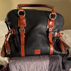 Dooney & Bourke Black and Brown Leather Bag